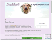 Tablet Screenshot of dog2spirit.com